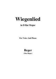 Wiegenlied: D flat Major by Макс Регер