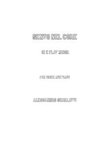 Sento nel core: E flat minor by Алессандро Скарлатти