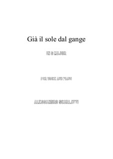 Gia' il sole dal Gange: G Major by Алессандро Скарлатти