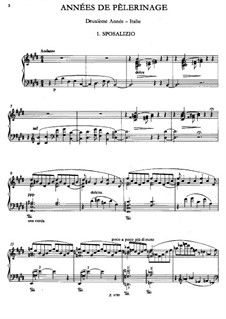 Второй год. Италия, S.161: No.1 Обручение by Франц Лист