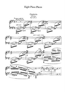 Восемь пьес, Op.76: No.1 Cappriccio in F Sharp Minor by Иоганнес Брамс