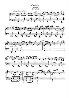 Восемь пьес, Op.76: No.2 Cappriccio in B Minor by Иоганнес Брамс