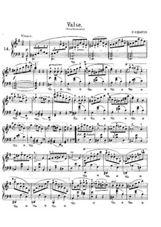 Вальс ми минор, B.56 KK IV1/15: Для фортепиано by Фредерик Шопен