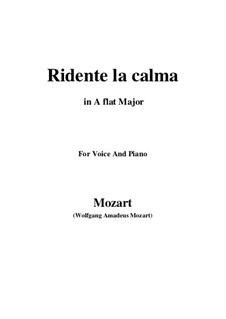 Ridente la calma, K.152/K.210a: A flat Major by Вольфганг Амадей Моцарт, Йозеф Мысливечек