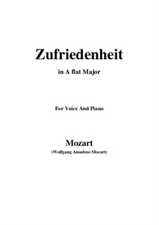 Zufriedenheit, K.349: A flat Major by Вольфганг Амадей Моцарт