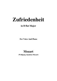 Zufriedenheit, K.349: B flat Major by Вольфганг Амадей Моцарт
