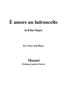 E amore un ladroncello: Для голоса и фортепиано by Вольфганг Амадей Моцарт