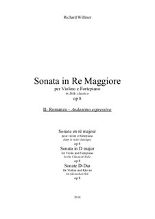 Соната ре мажор для скрипки и фортепиано 'В классическом стиле', Op.8: Movement II 'Twinkle, twinkle little Star / Baa Baa Black Sheep' by Richard Willmer