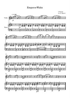 10 Easy Classical Pieces for Violin and Piano Vol. 3: Emperor Waltz by Эдвард Макдоуэлл, Иоганн Штраус (младший), Иоганнес Брамс, Георг Фридрих Гендель, Феликс Мендельсон-Бартольди, Роберт Шуман, Муцио Клементи, Джузеппе Верди, Антон Рубинштейн, Юхан Хальворсен