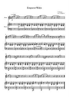 10 Easy Classical Pieces for Flute and Piano Vol.3: Emperor Waltz by Эдвард Макдоуэлл, Иоганн Штраус (младший), Иоганнес Брамс, Георг Фридрих Гендель, Феликс Мендельсон-Бартольди, Роберт Шуман, Муцио Клементи, Джузеппе Верди, Антон Рубинштейн, Юхан Хальворсен