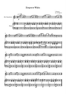 10 Easy Classical Pieces for Alto Saxophone and Piano Vol.3: Emperor Waltz by Эдвард Макдоуэлл, Иоганн Штраус (младший), Иоганнес Брамс, Георг Фридрих Гендель, Феликс Мендельсон-Бартольди, Роберт Шуман, Муцио Клементи, Джузеппе Верди, Антон Рубинштейн, Юхан Хальворсен