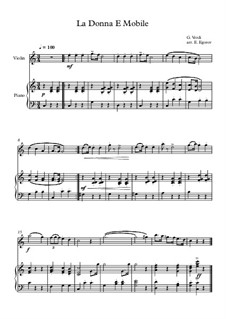 10 Easy Classical Pieces for Violin and Piano Vol. 3: La Donna E Mobile by Эдвард Макдоуэлл, Иоганн Штраус (младший), Иоганнес Брамс, Георг Фридрих Гендель, Феликс Мендельсон-Бартольди, Роберт Шуман, Муцио Клементи, Джузеппе Верди, Антон Рубинштейн, Юхан Хальворсен
