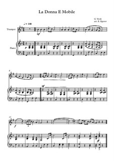 10 Easy Classical Pieces for Trumpet and Piano Vol.3: La Donna E Mobile by Эдвард Макдоуэлл, Иоганн Штраус (младший), Иоганнес Брамс, Георг Фридрих Гендель, Феликс Мендельсон-Бартольди, Роберт Шуман, Муцио Клементи, Джузеппе Верди, Антон Рубинштейн, Юхан Хальворсен