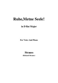 No.1 Ruhe, Meine Seele!: D flat Major by Рихард Штраус