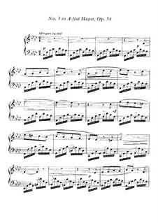 Экспромт для фортепиано No.3 ля-бемоль мажор, Op.34: Для одного исполнителя by Габриэль Форе