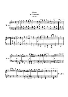Восемь экосезов для фортепиано, D.299: Для одного исполнителя by Франц Шуберт