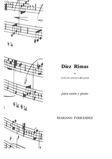 Diez Rimas  para canto y piano: Diez Rimas  para canto y piano by Mariano Ferrandez