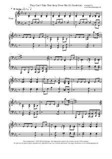 They Can't Take That Away from Me: For piano by Джордж Гершвин