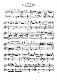 Семь сонатин, Op.168: Сонатина No.4 си-бемоль мажор by Антон Диабелли
