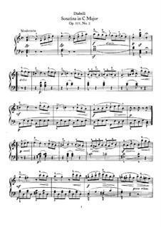 Четыре сонатины, Op.151: Сонатина No.2 до мажор by Антон Диабелли