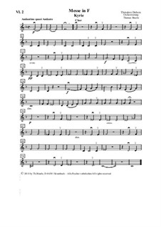 Orchestermaterial zu 'Messe in F': Violine II by Теодор Дюбуа