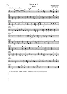 Orchestermaterial zu 'Messe in F': Viola by Теодор Дюбуа