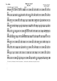 Orchestermaterial zu 'Messe in F': Cello und Kontrabass by Теодор Дюбуа