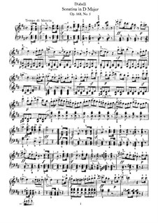Семь сонатин, Op.168: Сонатина No.5 ре мажор by Антон Диабелли