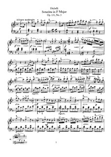 Четыре сонатины, Op.151: Сонатина No.3 фа мажор by Антон Диабелли