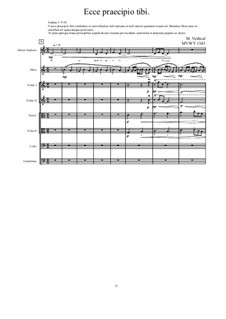 Ecce praecipio tibi for solo Oboe, Mezzo soprano and strings, MVWV 1343: Ecce praecipio tibi for solo Oboe, Mezzo soprano and strings by Maurice Verheul