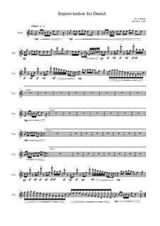 Improvisation for Daniel Mihai for solo violin, MVWV 1345: Improvisation for Daniel Mihai for solo violin by Maurice Verheul