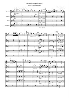 Сельская честь: Intermezzo, for strings orchestra by Пьетро Масканьи