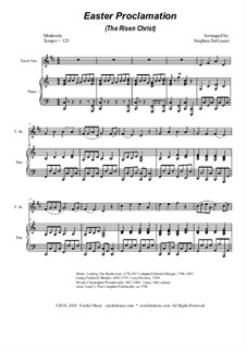 Easter Proclamation (The Risen Christ): Для тенорового саксофона и фортепиано by Георг Фридрих Гендель, Людвиг ван Бетховен, folklore