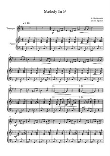 10 Easy Classical Pieces for Trumpet and Piano Vol.3: Melody In F by Эдвард Макдоуэлл, Иоганн Штраус (младший), Иоганнес Брамс, Георг Фридрих Гендель, Феликс Мендельсон-Бартольди, Роберт Шуман, Муцио Клементи, Джузеппе Верди, Антон Рубинштейн, Юхан Хальворсен