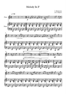 10 Easy Classical Pieces for Flute and Piano Vol.3: Melody In F by Эдвард Макдоуэлл, Иоганн Штраус (младший), Иоганнес Брамс, Георг Фридрих Гендель, Феликс Мендельсон-Бартольди, Роберт Шуман, Муцио Клементи, Джузеппе Верди, Антон Рубинштейн, Юхан Хальворсен