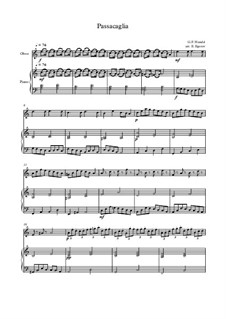 Пассакалия на тему из сюиты Г. Генделя для клавесина: Arrangement for oboe and piano by Юхан Хальворсен