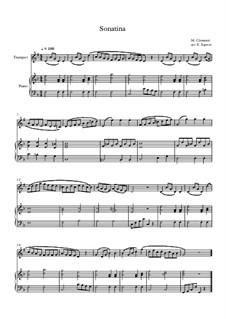10 Easy Classical Pieces for Trumpet and Piano Vol.3: Sonatina (In C Major) by Эдвард Макдоуэлл, Иоганн Штраус (младший), Иоганнес Брамс, Георг Фридрих Гендель, Феликс Мендельсон-Бартольди, Роберт Шуман, Муцио Клементи, Джузеппе Верди, Антон Рубинштейн, Юхан Хальворсен