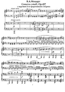 Соната для фортепиано No.14 до минор, K.457: Переложение для двух фортепиано в четыре руки by Вольфганг Амадей Моцарт