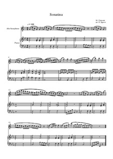 10 Easy Classical Pieces for Alto Saxophone and Piano Vol.3: Sonatina (In C Major) by Эдвард Макдоуэлл, Иоганн Штраус (младший), Иоганнес Брамс, Георг Фридрих Гендель, Феликс Мендельсон-Бартольди, Роберт Шуман, Муцио Клементи, Джузеппе Верди, Антон Рубинштейн, Юхан Хальворсен