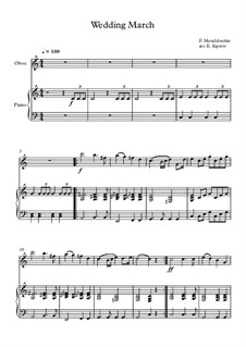 Свадебный марш: Для гобоя и фортепиано by Феликс Мендельсон-Бартольди