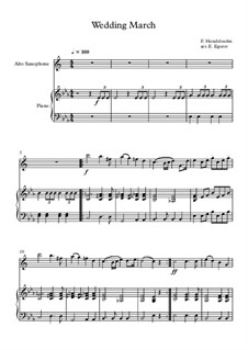 10 Easy Classical Pieces for Alto Saxophone and Piano Vol.3: Wedding March by Эдвард Макдоуэлл, Иоганн Штраус (младший), Иоганнес Брамс, Георг Фридрих Гендель, Феликс Мендельсон-Бартольди, Роберт Шуман, Муцио Клементи, Джузеппе Верди, Антон Рубинштейн, Юхан Хальворсен