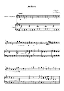 10 Easy Classical Pieces for Soprano Saxophone and Piano Vol.4: Andante (Surprise Symphony) by Иоганн Себастьян Бах, Томазо Альбинони, Йозеф Гайдн, Вольфганг Амадей Моцарт, Франц Шуберт, Жак Оффенбах, Рихард Вагнер, Джакомо Пуччини, folklore