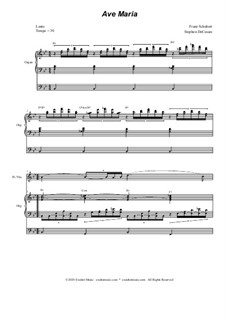 Two instruments version (with organ): For flute (or violin) and organ by Франц Шуберт