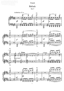 Баллада, Op.9: Для фортепиано by Сезар Франк
