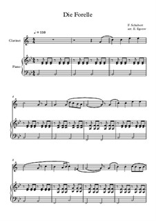 10 Easy Classical Pieces for Clarinet and Piano Vol.4: Die Forelle by Иоганн Себастьян Бах, Томазо Альбинони, Йозеф Гайдн, Вольфганг Амадей Моцарт, Франц Шуберт, Жак Оффенбах, Рихард Вагнер, Джакомо Пуччини, folklore