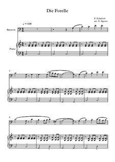 10 Easy Classical Pieces for Bassoon and Piano Vol.4: Die Forelle by Иоганн Себастьян Бах, Томазо Альбинони, Йозеф Гайдн, Вольфганг Амадей Моцарт, Франц Шуберт, Жак Оффенбах, Рихард Вагнер, Джакомо Пуччини, folklore