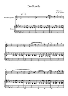 10 Easy Classical Pieces for Alto Saxophone and Piano Vol.4: Die Forelle by Иоганн Себастьян Бах, Томазо Альбинони, Йозеф Гайдн, Вольфганг Амадей Моцарт, Франц Шуберт, Жак Оффенбах, Рихард Вагнер, Джакомо Пуччини, folklore