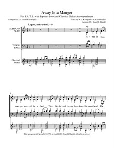 Away in a Manger: For mixed choir and guitar by Уильям (Джеймс) Киркпатрик