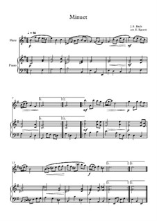 10 Easy Classical Pieces for Flute and Piano Vol.4: Minuet (In D Minor) by Иоганн Себастьян Бах, Томазо Альбинони, Йозеф Гайдн, Вольфганг Амадей Моцарт, Франц Шуберт, Жак Оффенбах, Рихард Вагнер, Джакомо Пуччини, folklore