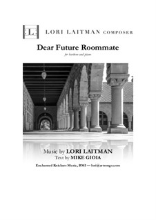 Dear Future Roommate: For baritone and piano (priced for 2 copies) by Lori Laitman